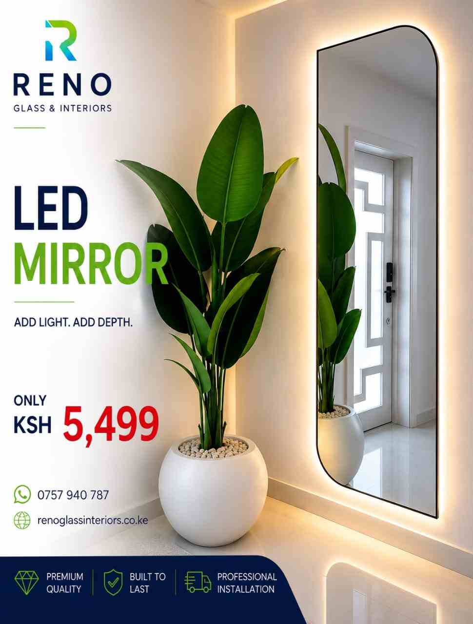 Capsule LED Full-Length Mirror